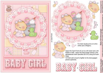 Baby Girl Step by Step, Decoupage