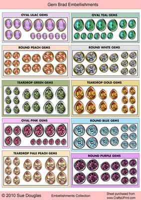 Gem Brad Embellishments