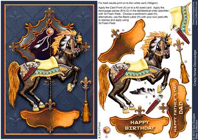 Crazy Horse Decoupage, Birthday