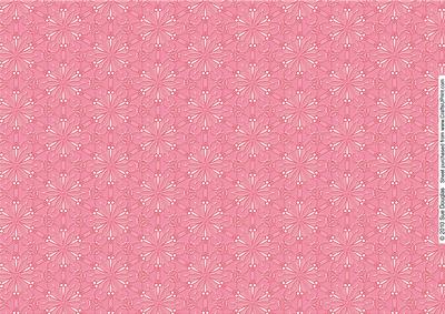 Pink Floral Spray with Bow Backing Paper-1