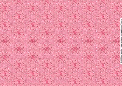 Pink Floral Spray with Bow Backing Paper-3