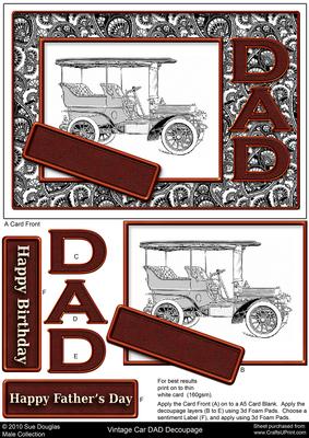 Vintage Car Dad, Dad's Birthday