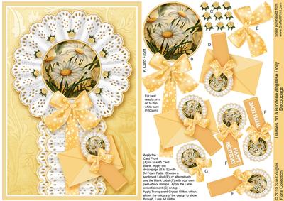 Daisies on a Broderie Anglaise Doily, Decoupage