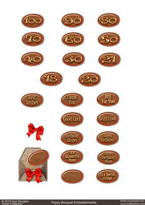 Poppy Bouquet Embellishments
