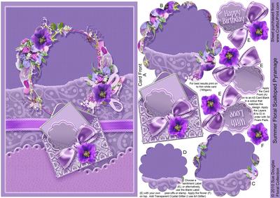 Summer Floral Scalloped Pyramage