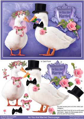 As You Are Married Decoupage, Wedding Day