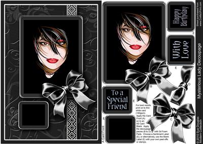 Mysterious Lady Decoupage