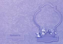 Blue Fancy Shaped Frame Card
