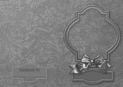 Charcoal Fancy Shaped Frame Card