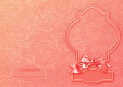 Coral Fancy Shaped Frame Card