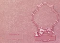 Dusky Pink Fancy Shaped Frame Card