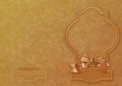 Gold Fancy Shaped Frame Card