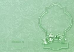 Green Fancy Shaped Frame Card