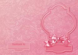 Pink Fancy Shaped Frame Card
