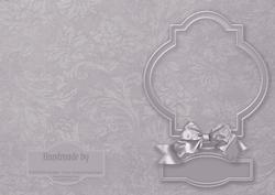 Silver Fancy Shaped Frame Card