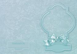 Sky Blue Fancy Shaped Frame Card