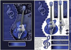 Blue Guitar Decoupage