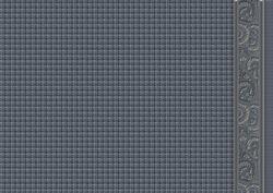 Airforce Blue Embossed Check with Paisley Border Backing Pap