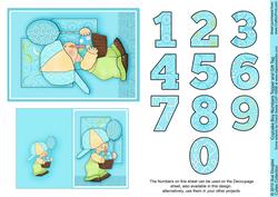 Cupcake Boy, Numbers Topper and Gift Tag Sheet