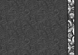 Charcoal Embossed Paisley with Border Backing Paper