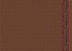 Tan Embossed Check with Paisley Border Backing Paper