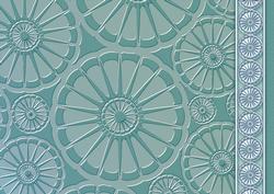 Teal Circular Embossed with Border Backing Paper