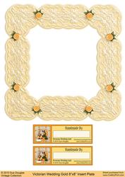 Victorian Wedding Gold Matching 8x8 Insert Plate