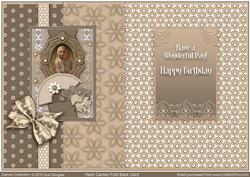 Heidi Cameo Fold Back Birthday Card