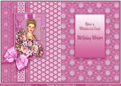 Rosalea Cameo Fold Back Birthday Card