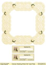 Victorian Wedding White Matching 8x8 Insert Plate