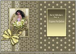 Liberty Cameo Fold Back Birthday Card