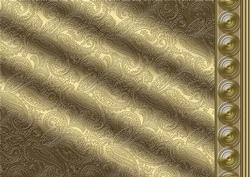 Golden Metallic Paisley Embossed with Border Backing P