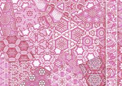 Pink Patchwork Embossed with Border Backing Paper