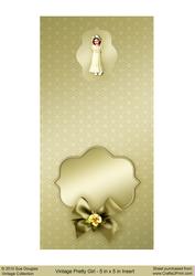 Vintage Pretty Girl Matching 5” x 5” Insert