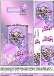 Lilac Roses in a Frame Over the Edge Pyramage