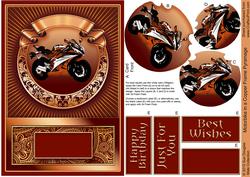 Motorbike in a Copper Frame Pyramage