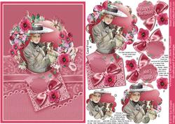 Vintage Lady with Jack Russell Pyramage