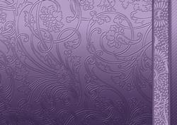 Mauve Flowers Swirls and Spots Embossed with Border