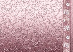 Orchid Swirls and Flowers Embossed with Border