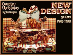 3D Card Kit Twin Table Country Christmas