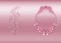 Pink Butterflies Pearls and Lace Matching A5 Insert