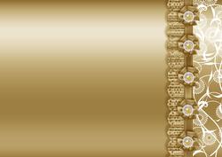 Gold Metallic with Lace Border Backing Paper