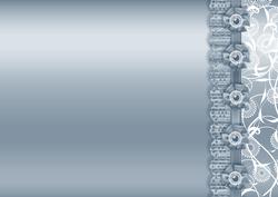 Silver Metallic with Lace Border Backing Paper