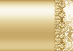 Pale Gold Metallic with Lace Border Backing Paper