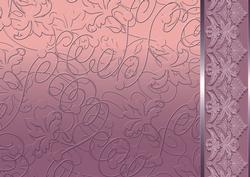 Aubergine Embossed with Lacey Border Backing Paper