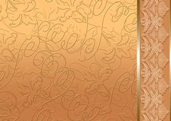 Gold Embossed with Lacey Border Backing Paper
