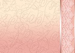 Peach Embossed with Lacey Border Backing Paper