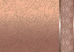 Coffee Embossed with Lacey Border Backing Paper