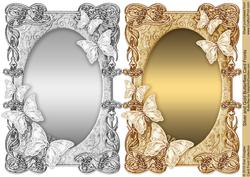 Silver and Gold Butterflies Card Fronts