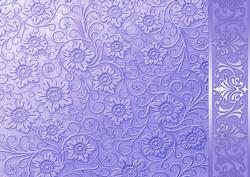 Purple Embossed Floral with Border Background